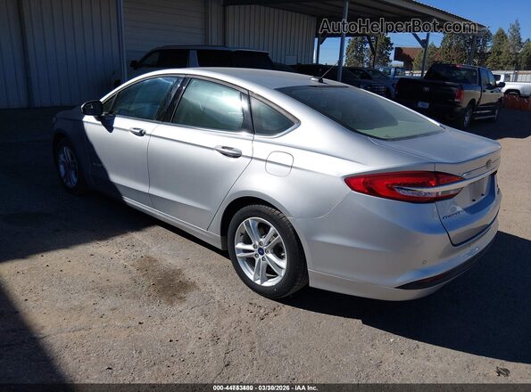 3FA6P0LU4JR250658 2018 FORD FUSION HYBRID Silver Trasero izquierdo