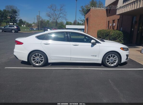 3FA6P0LU5KR211482 2019 FORD FUSION HYBRID White 