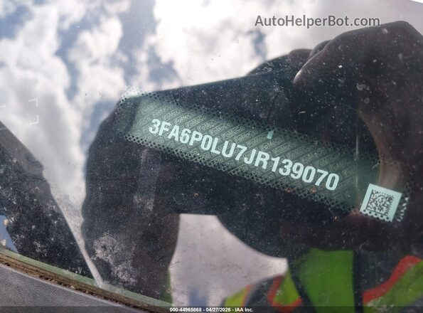 3FA6P0LU7JR139070 2018 FORD FUSION HYBRID Gray Вид підкапотного простору