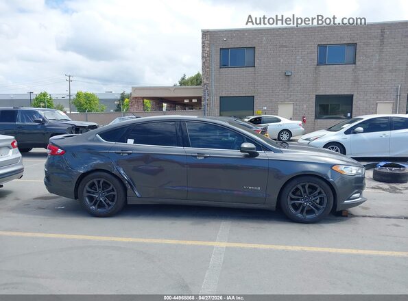 3FA6P0LU7JR139070 2018 FORD FUSION HYBRID Gray Панорамний вид салону 360°