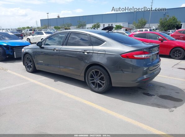 3FA6P0LU7JR139070 2018 FORD FUSION HYBRID Gray Задня ліва чверть