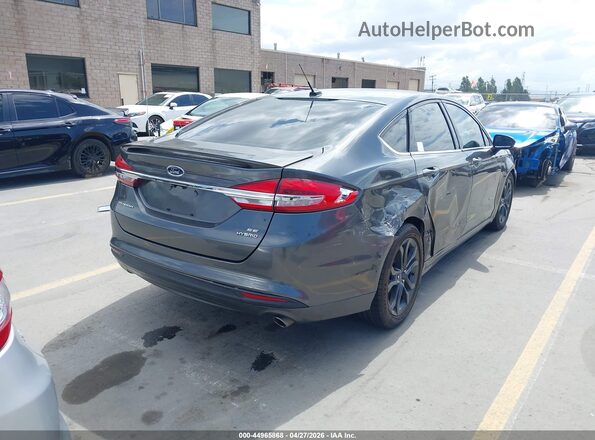 3FA6P0LU7JR139070 2018 FORD FUSION HYBRID Gray 