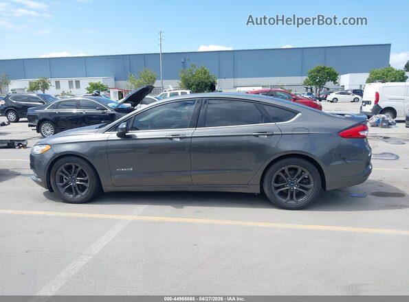 3FA6P0LU7JR139070 2018 FORD FUSION HYBRID Gray 