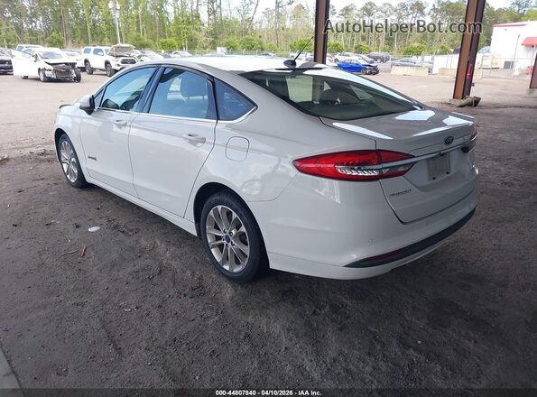 3FA6P0LU7JR268927 2018 FORD FUSION HYBRID White Задня ліва чверть