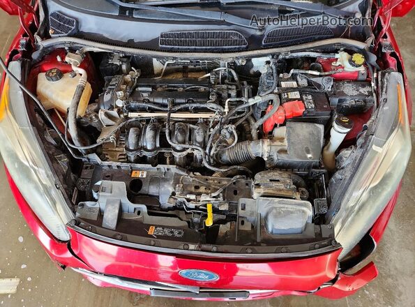 3FADP4EJ9HM138821 2017 FORD FIESTA Красный Вид задней части салона