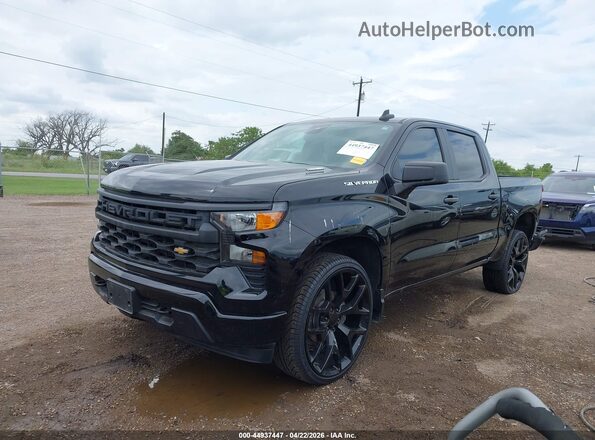 3GCPABEK6RG458927 2024 CHEVROLET SILVERADO Black წინა მარცხენა ხედი სამი მეოთხედიდან