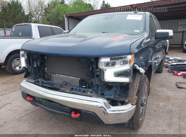 3GCPDKEK5NG522506 2022 CHEVROLET SILVERADO Blue Вид спереду