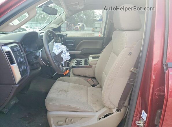 3GCUKREC6HG298113 2017 CHEVROLET SILVERADO Бордовый Вид салона спереди