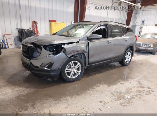 3GKALMEV7KL260834 2019 GMC TERRAIN Gray წინა მარცხენა ხედი სამი მეოთხედიდან