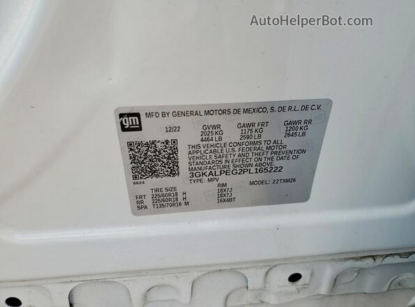 3GKALPEG2PL165222 2023 GMC TERRAIN White სალონის 360-გრადუსიანი ხედი