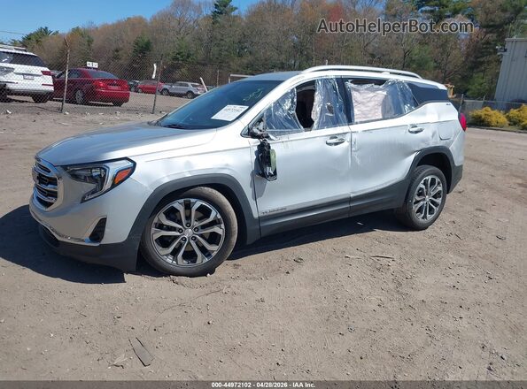 3GKALPEXXJL388289 2018 GMC TERRAIN Серебряный Передняя левая четверть
