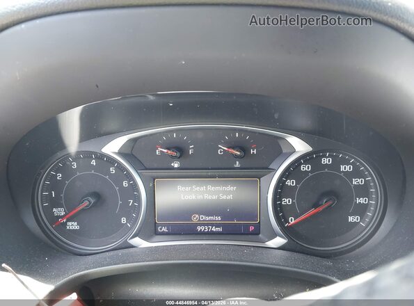 3GKALPEXXLL182487 2020 GMC TERRAIN Silver უკანა სავარძლების ხედი