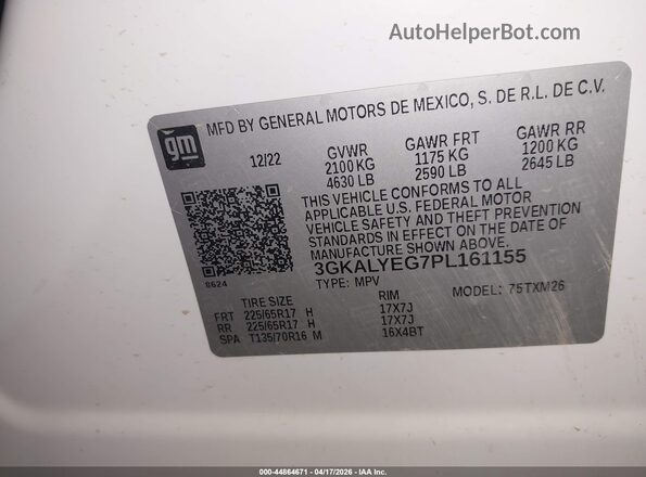 3GKALYEG7PL161155 2023 GMC TERRAIN White Շարժիչի բաժամունքի տեսք