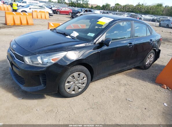 3KPA24AB9JE125478 2018 KIA RIO Blue Առջևի ձախ երեք քառորդ տեսարան
