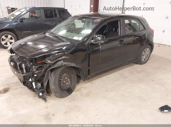 3KPA25AD5LE352855 2020 KIA RIO 5-DOOR Black Առջևի ձախ երեք քառորդ տեսարան