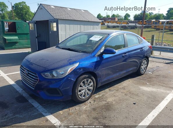 3KPC24A62ME131963 2021 HYUNDAI ACCENT Blue წინა მარცხენა ხედი სამი მეოთხედიდან