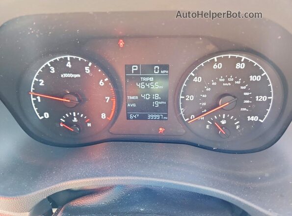 3KPC24A63LE105046 2020 HYUNDAI ACCENT Blue Vista del cuadro de instrumentos