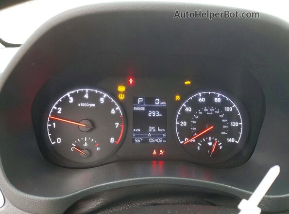 3KPC24A67LE095881 2020 HYUNDAI ACCENT White Widok zestawu wskaźników
