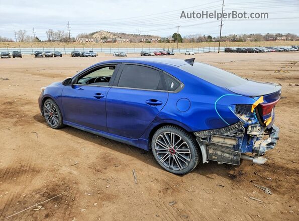 3KPF44AC5ME376155 2021 KIA FORTE Blue Задня ліва чверть