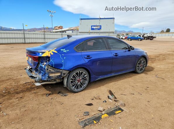 3KPF44AC5ME376155 2021 KIA FORTE Blue Задня права чверть