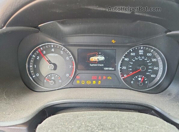 3KPF44AC5ME376155 2021 KIA FORTE Blue Вид щитка приладів