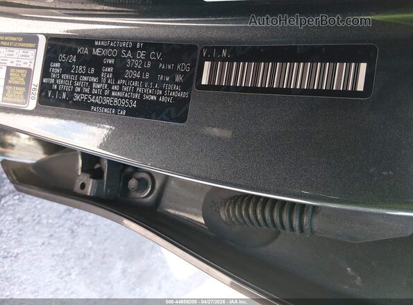 3KPF54AD3RE809534 2024 KIA FORTE Gray ძრავის განყოფილების ხედი
