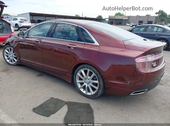 3LN6L2LU7GR623634 2016 LINCOLN MKZ HYBRID Maroon Tył lewy