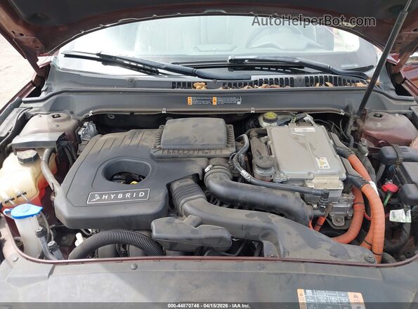 3LN6L2LU7GR623634 2016 LINCOLN MKZ HYBRID Maroon Widok z tyłu