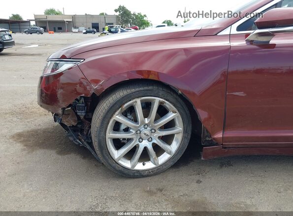 3LN6L2LU7GR623634 2016 LINCOLN MKZ HYBRID Maroon Widok z przodu