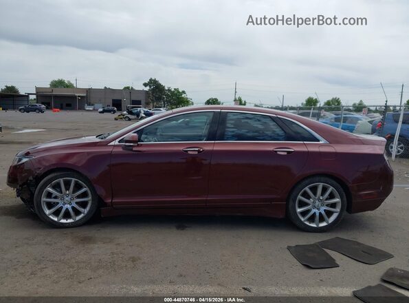 3LN6L2LU7GR623634 2016 LINCOLN MKZ HYBRID Maroon Widok wnętrza 360 stopni