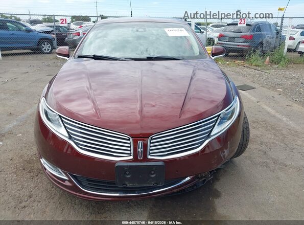 3LN6L2LU7GR623634 2016 LINCOLN MKZ HYBRID Maroon Widok zestawu wskaźników