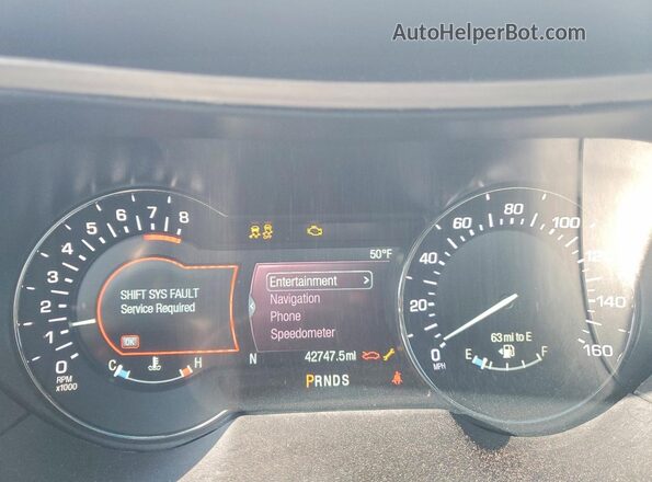 3LN6L5F93LR601701 2020 LINCOLN MKZ White Вид щитка приладів