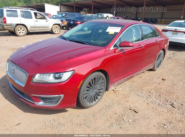 3LN6L5MU2HR657384 2017 LINCOLN MKZ HYBRID Red Vista tres cuartos delantera izquierda
