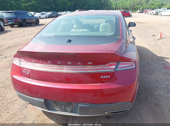 3LN6L5MU2HR657384 2017 LINCOLN MKZ HYBRID Red 