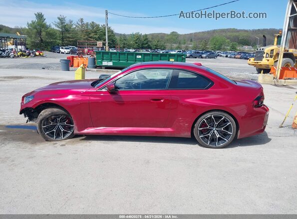 3MF23DM07S8E94526 2025 BMW M2 Red Սալոնի 360 աստիճան տեսք