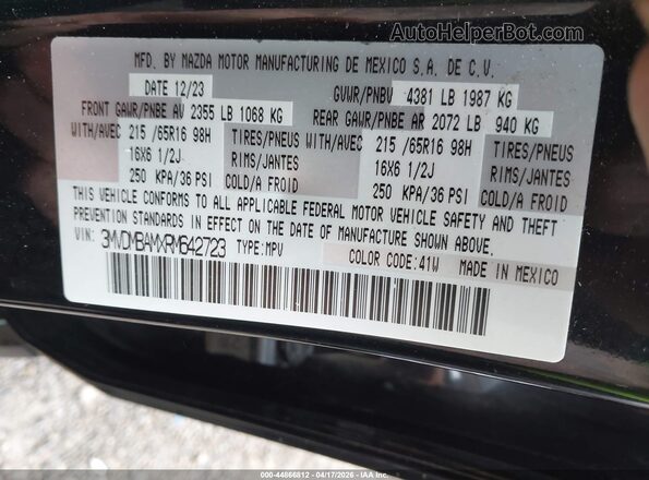 3MVDMBAMXRM642723 2024 MAZDA CX-30 Черный 