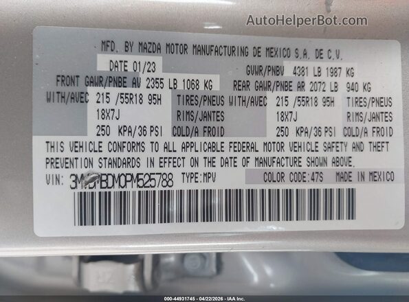 3MVDMBDM0PM525788 2023 MAZDA CX-30 Tan 