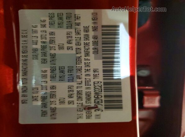 3MVDMBDM5MM220279 2021 MAZDA CX-30 Red Панорамний вид салону 360°