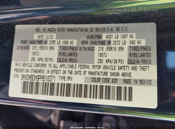 3MVDMBDM9PM518371 2023 MAZDA CX-30 Синий 