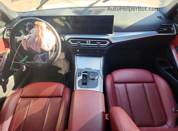 3MW49FF07P8D05283 2023 BMW M3 White Dashboard view