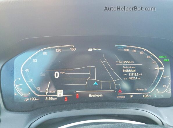 3MW5P7J01N8C61849 2022 BMW 3 SERIES Black ხელსაწყოთა პანელის ხედი