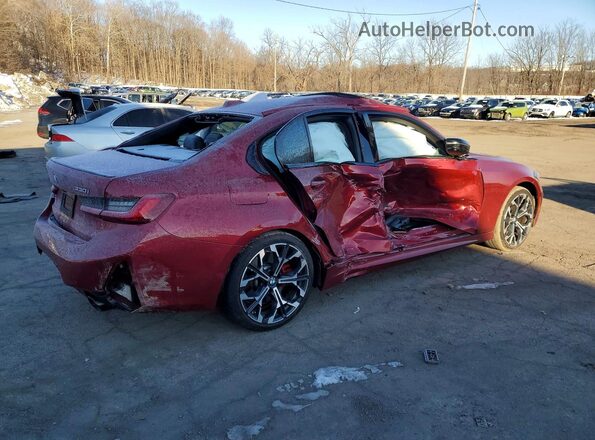 3MW89CW04S8F03280 2025 BMW 3 SERIES Burgundy Задня права чверть