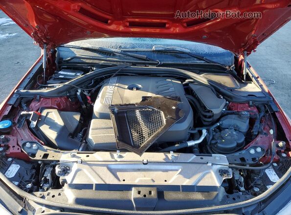 3MW89CW04S8F03280 2025 BMW 3 SERIES Burgundy Вид задньої частини салону