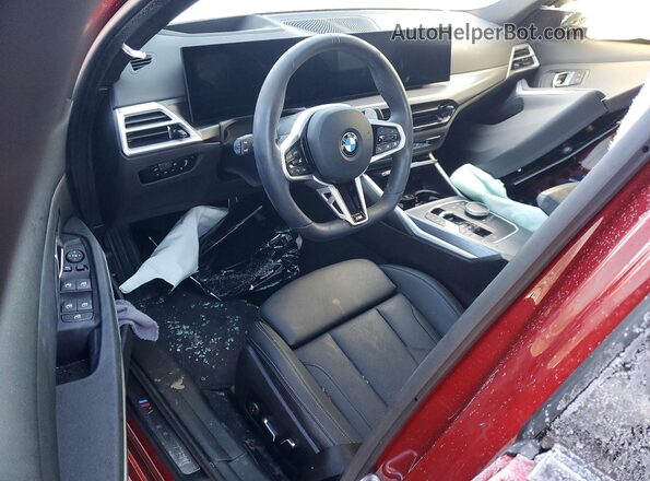 3MW89CW04S8F03280 2025 BMW 3 SERIES Burgundy Вид панелі приладів