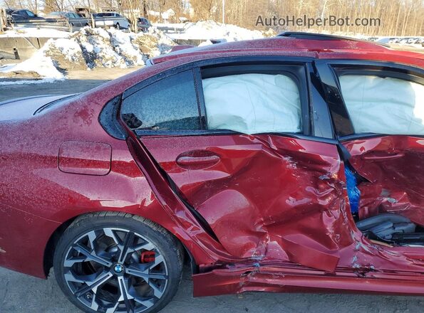 3MW89CW04S8F03280 2025 BMW 3 SERIES Burgundy Вид задніх сидінь