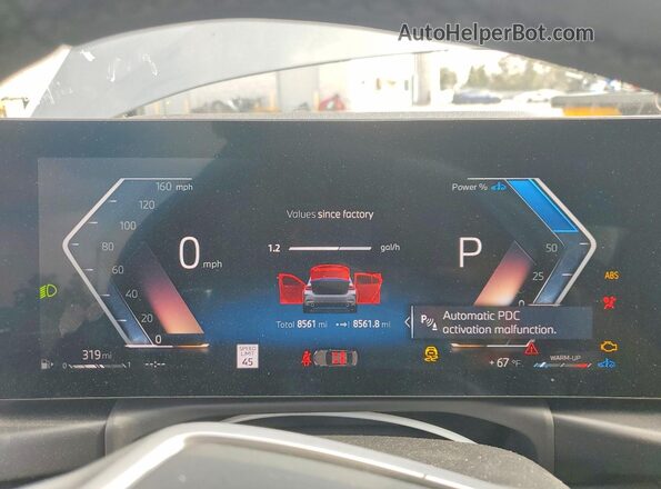 3MW89CW04S8F45254 2025 BMW 3 SERIES Charcoal Вид щитка приладів
