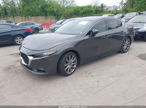 3MZBPAEM9KM104666 2019 MAZDA 3 Gray Առջևի ձախ երեք քառորդ տեսարան