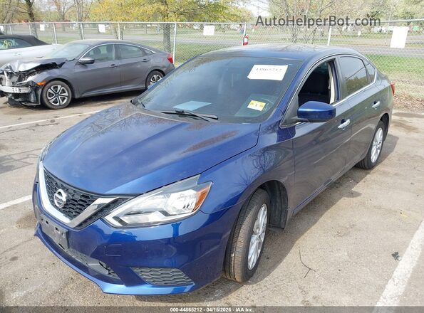 3N1AB7AP0KY242592 2019 NISSAN SENTRA Blue Front left