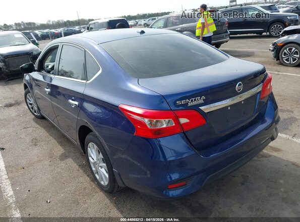 3N1AB7AP0KY242592 2019 NISSAN SENTRA Blue Rear left
