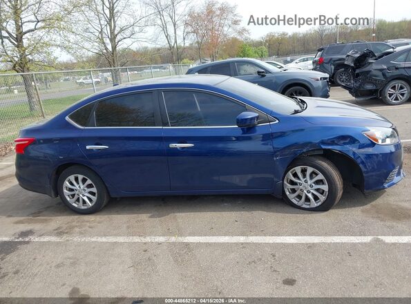 3N1AB7AP0KY242592 2019 NISSAN SENTRA Blue Rear interior view